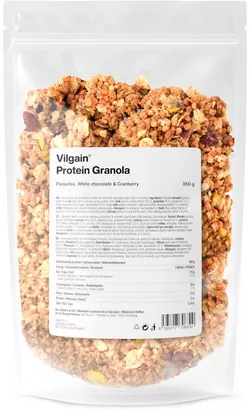 obrázek Vilgain Protein Granola Pistácie, bílá čokoláda a brusinky