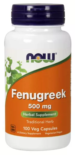 obrázek NOW® Foods NOW Fenugreek (Pískavice řecké seno) extrakt, 500 mg, 100 rostlinných kapslí