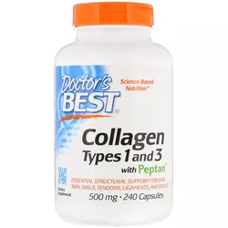 obrázek Doctor's Best Doctor’s Best Kolagen, Typ I & III + peptan, 500 mg, 240 kapslí