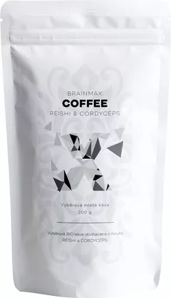 obrázek BrainMax Coffee - Káva s medicinálními houbami - Reishi & Cordyceps, 200g *CZ-BIO-001 certifikát