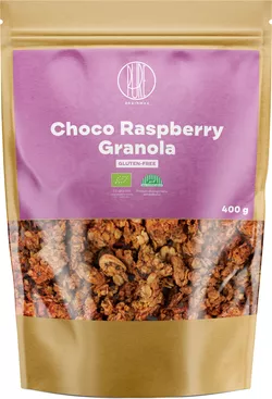 obrázek BrainMax Pure Choco Raspberry Granola, granola s čokoládou a malinami, BIO