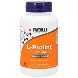 obrázek NOW® Foods NOW L-Prolin, 500 mg, 120 rostlinných kapslí