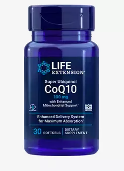 obrázek Life Extension Super Ubiquinol CoQ10 with Enhanced Mitochondrial Support, koenzym Q10, 100 mg