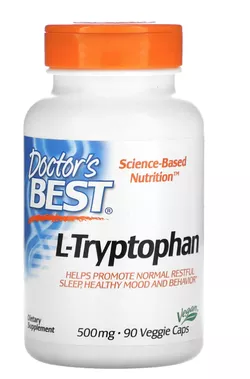 obrázek Doctor's Best Doctor’s Best L-Tryptofan with TryptoPure, 500 mg, 90 rostlinných kapslí