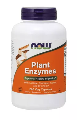 obrázek Now® Foods NOW Plant Enzymes, rostlinné enzymy, 240 rostlinných kapslí