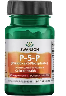 obrázek Swanson Vitamin B6 P-5-P, 40 mg, (vitamin B6), 60 kapslí