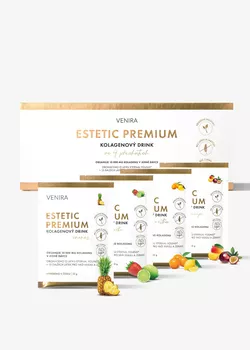 obrázek VENIRA ESTETIC PREMIUM kolagen pro vlasy, nehty a pleť, mix 4 příchutí, 40 sáčků