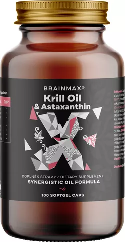 obrázek BrainMax Krill Oil s astaxanthinem, 500 mg, 100 kapslí