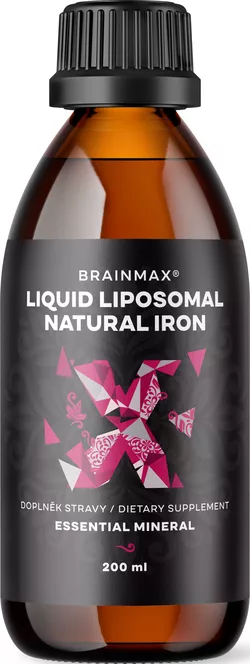 obrázek BrainMax Liposomal Natural Iron, lipozomální železo, 200 ml