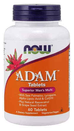 obrázek NOW® Foods NOW Adam, Multivitamin pro muže, 60 tablet