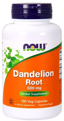 obrázek NOW® Foods NOW Dandelion Root (kořen pampelišky), 500 mg, 100 rostlinných kapslí