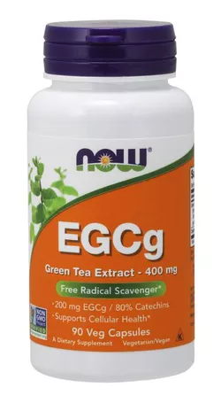 obrázek NOW® Foods NOW Extrakt zeleného čaje s EGCg, 400 mg, 90 rostlinných kapslí
