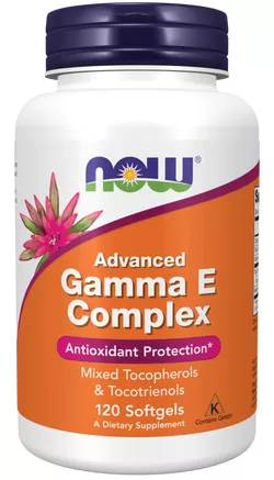 obrázek Now® Foods NOW Advanced Gamma E Complex (komplex vitamínu E), 120 kapslí