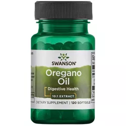 obrázek Swanson Oregano oil 10:1 (Extrakt z oregánového oleje), 150 mg, 120 softgel kapslí