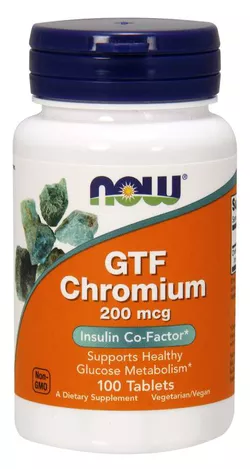 obrázek NOW® Foods NOW Chromium GTF, 200 µg, 100 tablet