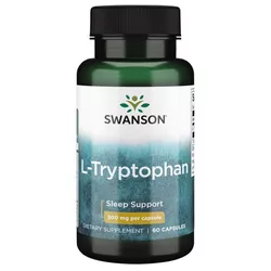 obrázek Swanson L-Tryptophan 500mg, Tryptofan, 60 rostlinných kapslí
