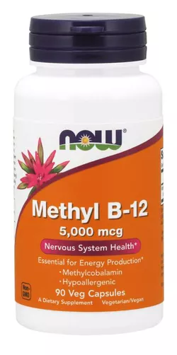 obrázek NOW® Foods NOW Methyl B12 5000 mcg, 90 rostlinných kapslí