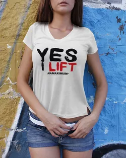 obrázek Dámske tričko Yes I Lift – NaMaximum XS