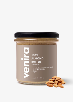 obrázek VENIRA mandlové máslo, jemné (smooth), 330 g
