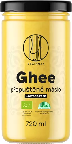 obrázek BrainMax Pure Ghí, přepuštěné máslo, BIO, 760 ml