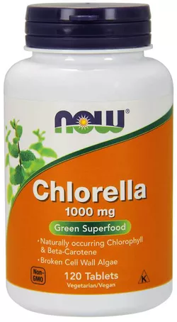 obrázek NOW® Foods NOW Chlorella, 1000 mg, 120 tablet
