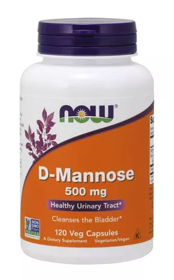 obrázek NOW® Foods NOW D-Manóza, 500 mg, 120 rostlinných kapslí