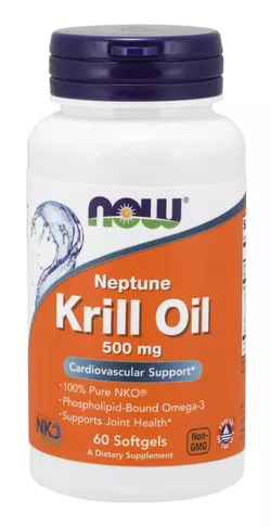 obrázek NOW® Foods NOW Krill Oil Neptune (olej z krilu), 500 mg, 60 softgel kapslí