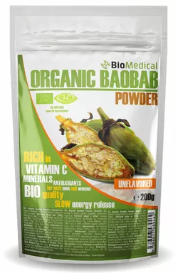 obrázek Organic Baobab Powder - Bio baobab prášek 200g