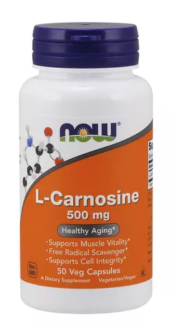 obrázek NOW® Foods NOW L-Karnosin, 500 mg, 50 rostlinných kapslí