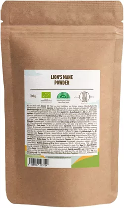 obrázek BrainMax Pure Lion's Mane (Hericium) prášek, BIO 100g
