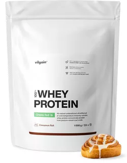 obrázek Vilgain Grass-Fed Whey Protein skořicová rolka 1000 g
