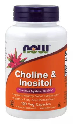 obrázek Now® Foods NOW Cholin & Inositol, 500 mg, 100 kapslí