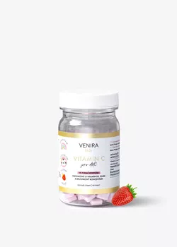 obrázek VENIRA vitamin C pro děti, 120 tablet, jahoda