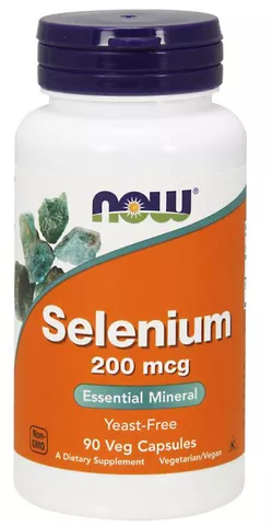 obrázek NOW® Foods NOW Selenium, 200 µg, 90 rostlinných kapslí