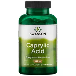 obrázek Swanson Caprylic Acid, 600 mg, 60 kapslí