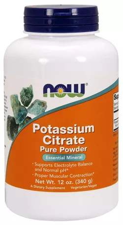 obrázek NOW® Foods NOW Potassium Citrate (draslík jako citrát draselný), Pure powder, 340g