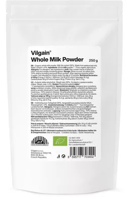 obrázek Vilgain Sušené mléko plnotučné BIO 250 g