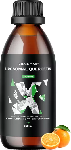 obrázek BrainMax Liquid Liposomal Quercetin, Orange, 250 mg, 250 ml