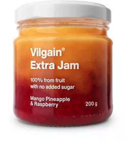 obrázek Vilgain Extra džem mango s ananasem a malinami bez přidaného cukru 200 g