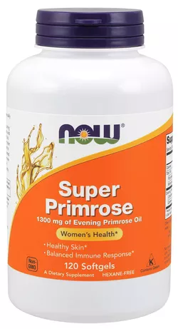 obrázek NOW® Foods NOW Super Primrose 1300 mg, Pupalka dvouletá, 120 softgelových kapslí