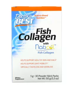 obrázek Doctor's Best Fish Collagen (rybí kolagen), 30 sáčků