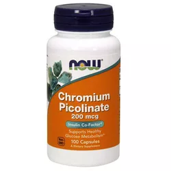 obrázek NOW® Foods NOW Chromium Picolinate, 200 mcg, 100 rostlinných kapslí