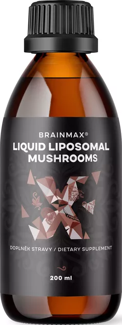 obrázek BrainMax Liposomal Vital Mushrooms, vitální houby v liposomální formě, 200 ml