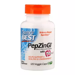 obrázek Doctor's Best Doctor’s Best PepZin GI, Zinc-L-Carnosine Complex, zinek-L-karnosin, 120 rostlinných kapslí