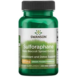 obrázek Swanson Sulforaphane Broccoli extract (Sulforafan z extraktu z brokolice), 400 mcg, 60 rostlinných kapslí