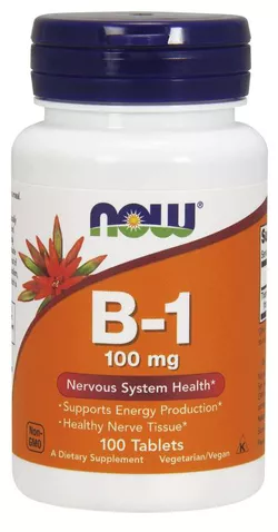 obrázek NOW® Foods NOW Vitamin B-1 Thiamine, 100mg, 100 tablet