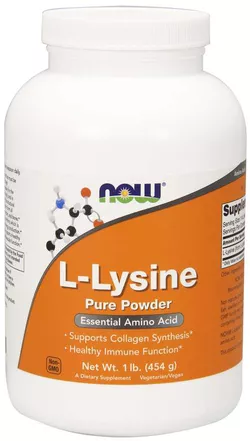 obrázek NOW® Foods Now L-Lysine (L-lysin), 1000 mg (prášek), 454g