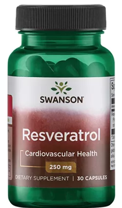 obrázek Swanson Resveratrol, 250 mg, 30 kapslí