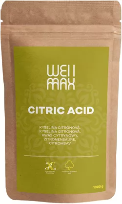 obrázek WellMax Kyselina citronová, Citric Acid, 1000 g