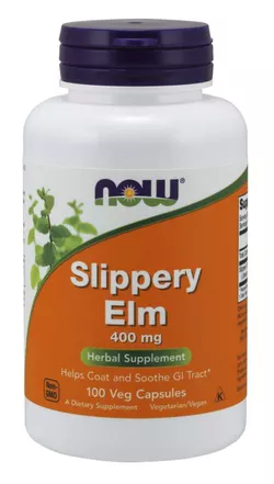 obrázek NOW® Foods NOW Slippery Elm (Jilm červený), 400 mg, 100 rostlinných kapslí